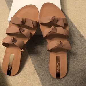 RECIFE BOW SANDALS IN NUDE